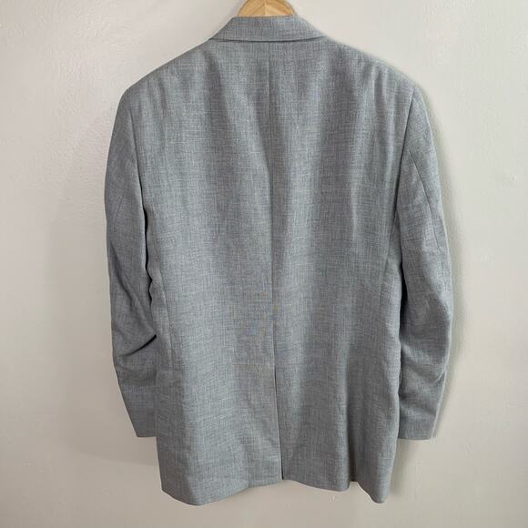 Jos. A. Bank Size 40 L Men's Linen Wool Sport Cost Blazer Jacket Gray Business - Picture 3 of 9